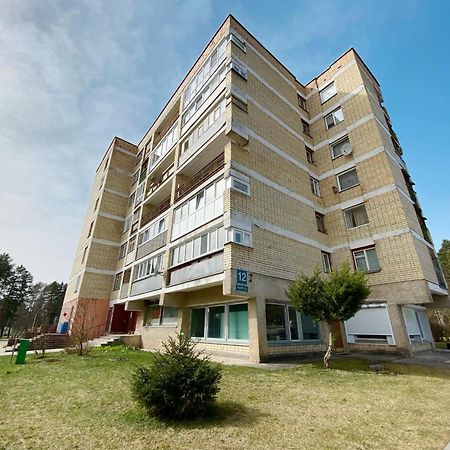Erdvus Butas Su Balkonu Salia Ezero Ir Stadiono Visaginas Exteriör bild